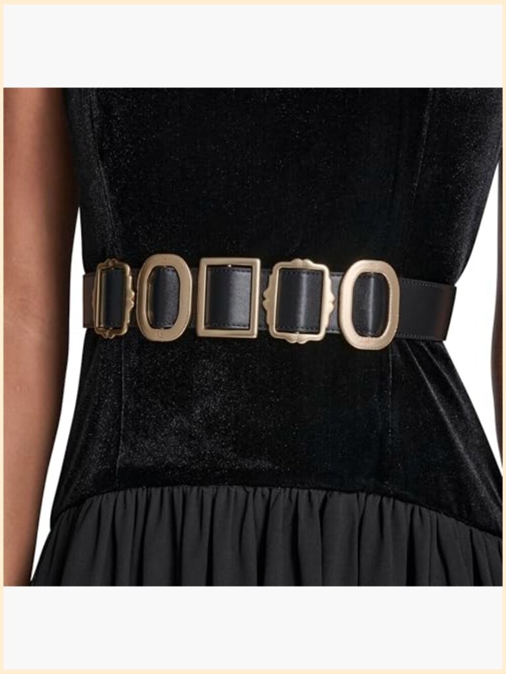 V-Neck Short Sleeve Stretch Velvet Midi Dress with Novelty Belt - Picture 5 of 5